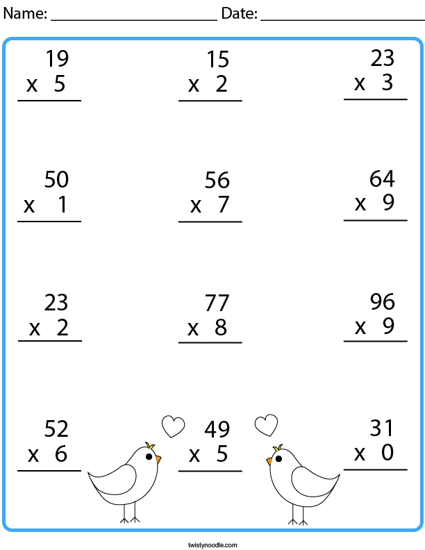 multiplying 3 digit by 1 digit numbers a free multiplication